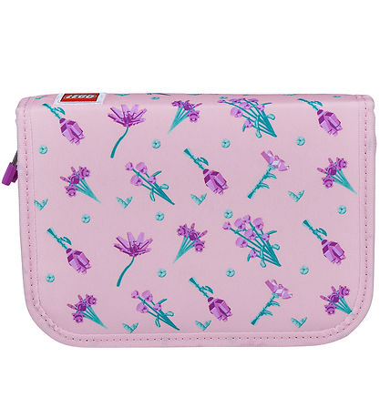 LEGO® Pencil Case w. Contents - Flowers - Pink