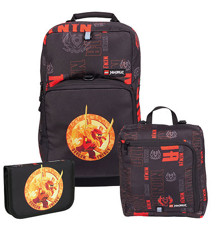 LEGO® Ninjago School Bag Set - Dragon Energy - 20.5 L - Black