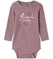 Name It Bodysuit l/s - Rib - NbfDikka - Elderberry