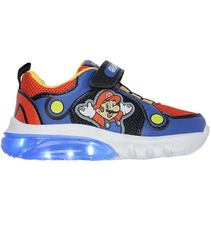 Geox Blinkande Skor - J Cyberdrone - Super Mario - Royal/Röd