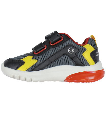 Geox Light-Up Shoes - J Ciberdron - Dk Grey/Yellow