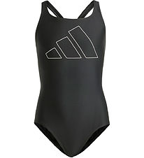 adidas Performance Swimsuit - BIG Bars - Black w. White adidas Performance Swimsuit - BIG Bars - Black w. White