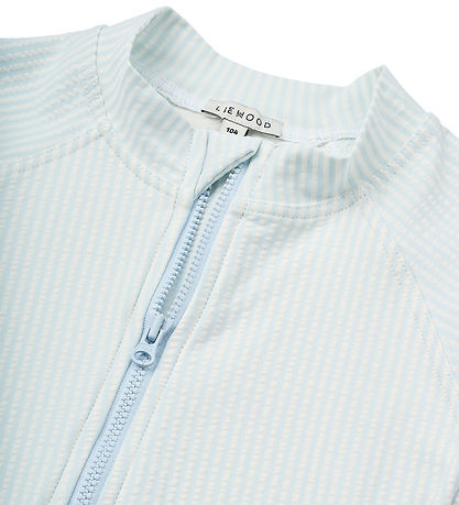 Liewood Coverall Swimsuit - Max Seersucker - Y/D Stripe Pure Sky