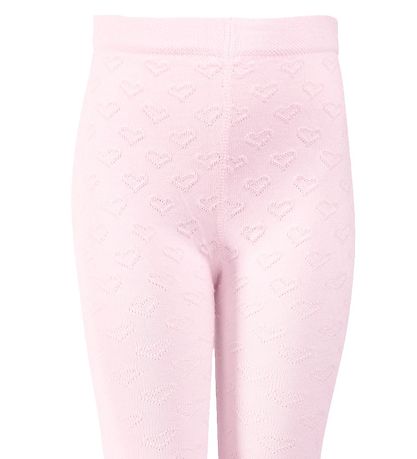Melton Tights - Rose w. Hearts Melton Tights - Rose w. Hearts