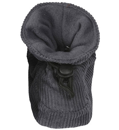 Chaussons en Velours Côtelé Melton - Gris Charbon Chaussons en Velours Côtelé Melton - Gris Charbon