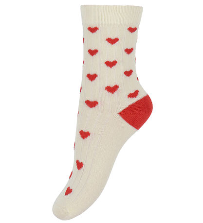 Minipop Socks - Rib - Bamboo - 3-Pack - Bright Red