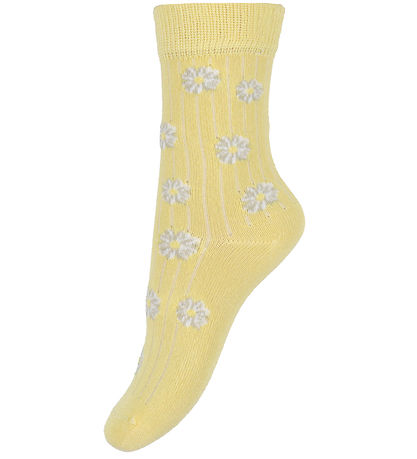 Minipop Socks - Rib - Bamboo - 3-Pack - Flower Mix