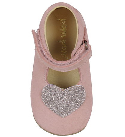 Pom Pom Pantoffels - Beginners Ballerina Heart - Dusty Rose