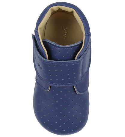Pom Pom Leren Slippers - Beginners Klittenband Seizoen - Blue Sp