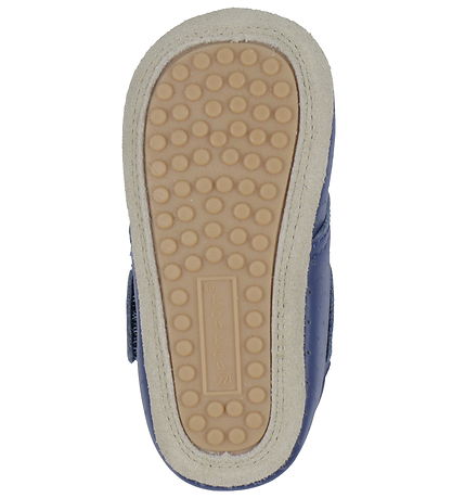 Pom Pom Leren Slippers - Beginners Klittenband Seizoen - Blue Sp