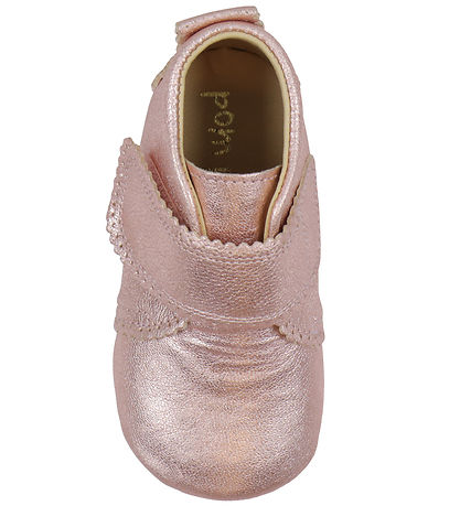 Pom Pom Soft Sole Leather Shoes - Beginners Velcro Scallops - Me