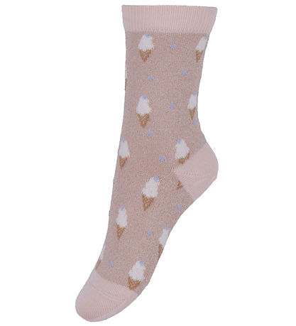 Melton Socks - Ice Cream Glitter - All Pink