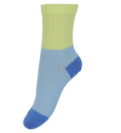 Melton Socks - Rib - Block Colour - Sunny Lime