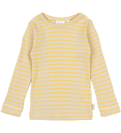 Petit Piao Blouse - Rib - Modal - Yellow Sun/Dark Off White