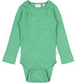 Petit Piao Bodysuit l/s - Rib - Modal - Green Spruce Petit Piao Bodysuit l/s - Rib - Modal - Green Spruce