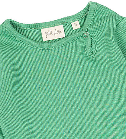 Petit Piao Bodysuit l/s - Rib - Modal - Green Spruce Petit Piao Bodysuit l/s - Rib - Modal - Green Spruce