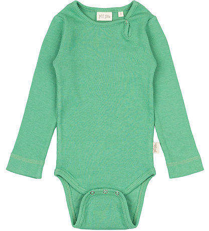 Petit Piao Bodysuit l/s - Rib - Modal - Green Spruce Petit Piao Bodysuit l/s - Rib - Modal - Green Spruce