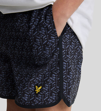 Lyle & Scott Swim Shorts - Dark Navy w. Print