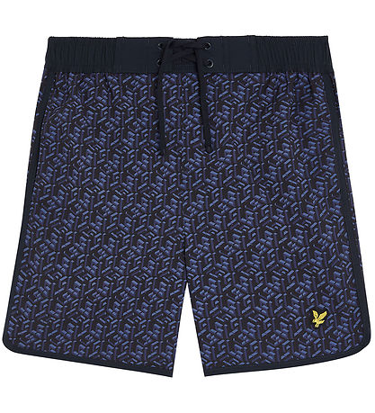 Lyle & Scott Swim Shorts - Dark Navy w. Print Lyle & Scott Swim Shorts - Dark Navy w. Print