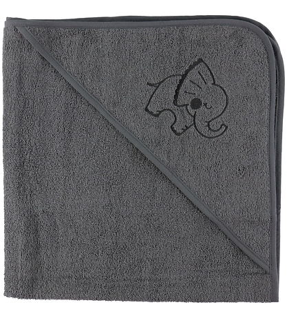 Nørgaard Madsens Babyhanddoek - 100x100 cm - Grijs m. Olifant Nørgaard Madsens Babyhanddoek - 100x100 cm - Grijs m. Olifant