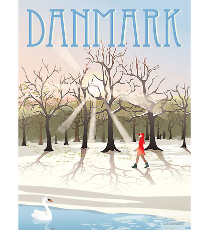 Vissevasse Poster - 30x40 cm - Denmark - Winter sun