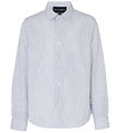 Emporio Armani Overhemd - Wit/Blauw Gestreept Emporio Armani Overhemd - Wit/Blauw Gestreept