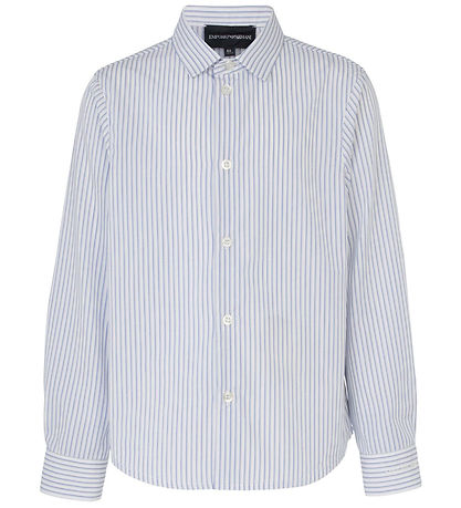 Emporio Armani Overhemd - Wit/Blauw Gestreept