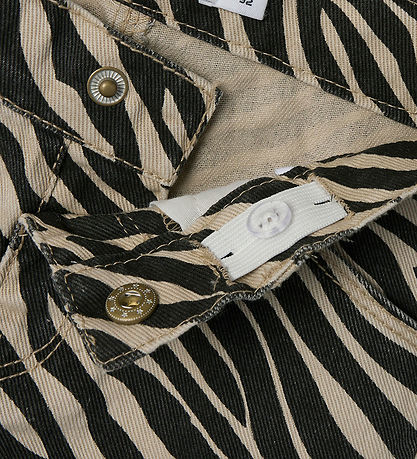 Name It Jeans - NmfBella - Mom Pants - Cement/Black Zebra