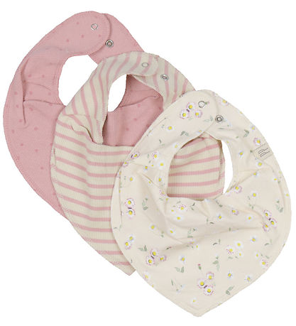 Petit Piao Teething Bib - Rib - Modal - 3-Pack - Bellis