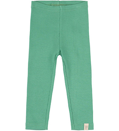 Petit Piao Leggings - Rib - Modal - Green Spruce