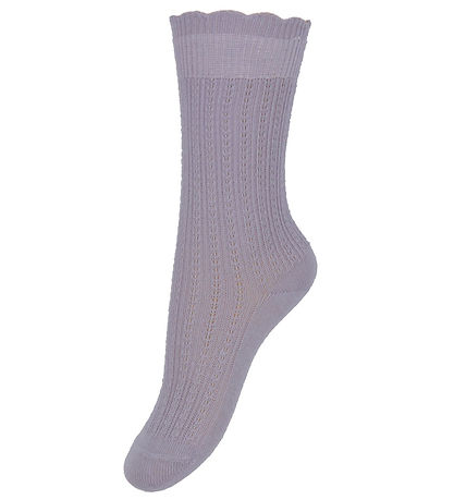MP Socks - Inger - Lavender Sky w. Pointelle