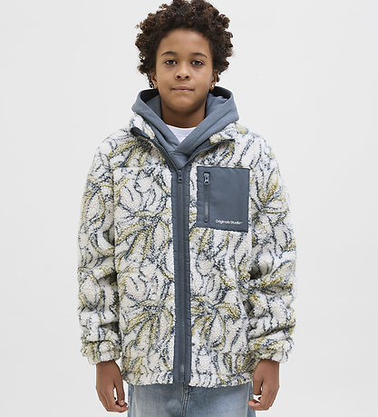 Jack & Jones Fleece Jacket - JorVesterbro - Stormy Weather/AOP
