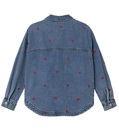 Name It Jeansjacka - NkfMandy - Medium+ Blue Denim/Heart Name It Jeansjacka - NkfMandy - Medium+ Blue Denim/Heart