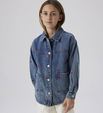 Name It Jeansjacka - NkfMandy - Medium+ Blue Denim/Heart Name It Jeansjacka - NkfMandy - Medium+ Blue Denim/Heart