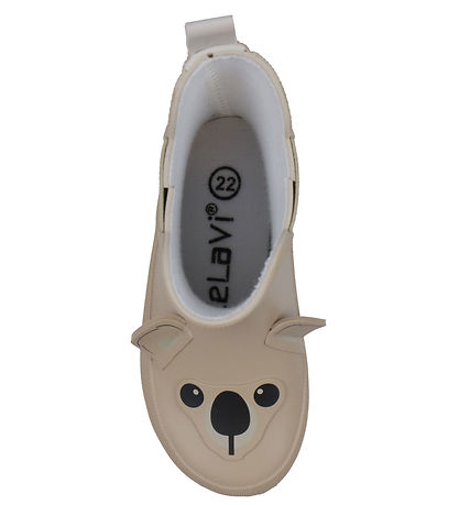 CeLaVi Rubber Boots - Maps - White Pepper w. 3D effect