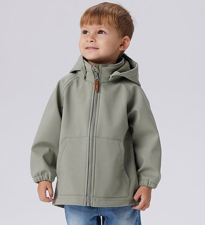 Name It Softshell Jacket w. Fleece - NmmAlfa08 - Shadow w. Magic Name It Softshell Jacket w. Fleece - NmmAlfa08 - Shadow w. Magic