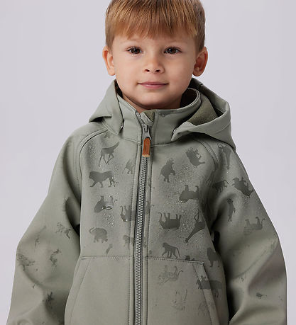 Name It Softshell Jacket w. Fleece - NmmAlfa08 - Shadow w. Magic Name It Softshell Jacket w. Fleece - NmmAlfa08 - Shadow w. Magic