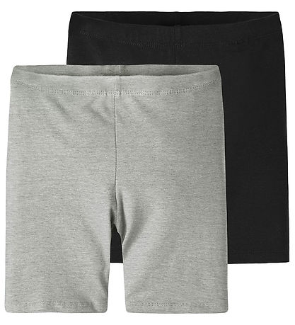 Name It Hjólabuxur - Noos - 2 Pakki - NkfVivian - Svart/Grátóna