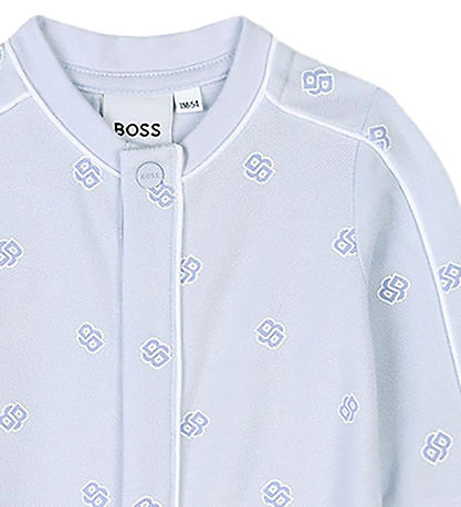 BOSS Gåvoset - Onesie/Mössa - Ljusblå m. Logotyper