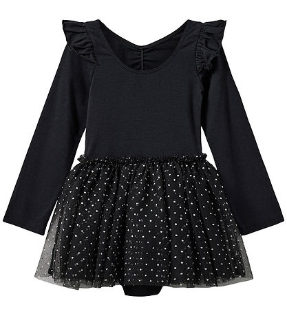 Sofie Schnoor Gymsuit - Tulle - Black w. Dots Sofie Schnoor Gymsuit - Tulle - Black w. Dots