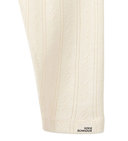 Sofie Schnoor Leggings - Nalinesb - Off White w. Pointelle