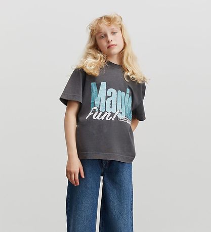 Mads Nørgaard T-shirt - Sadness - Black/Blue w. Glitter