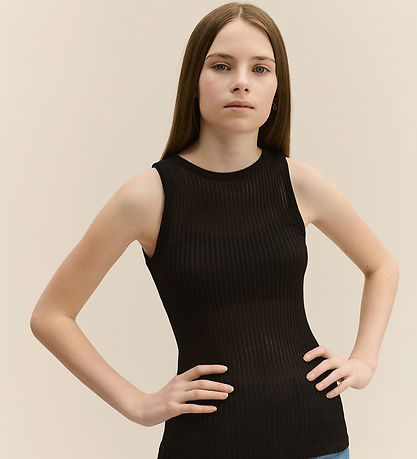 Rosemunde Top - Rib - Bakoe - Zwart
