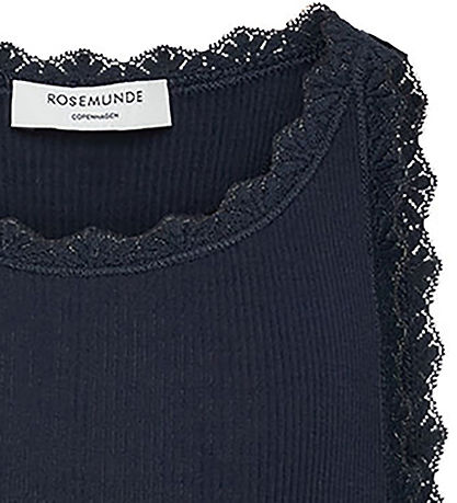 Rosemunde Top - Rib - Balta - Navy w. Lace Rosemunde Top - Rib - Balta - Navy w. Lace