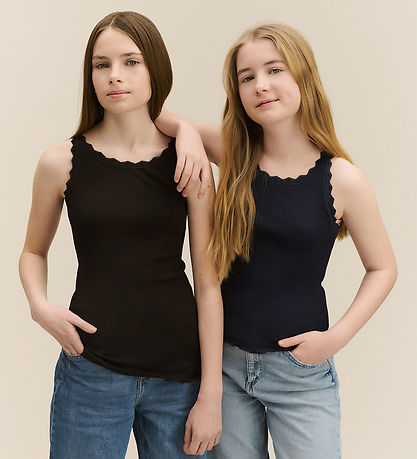 Rosemunde Top - Rib - Balta - Navy w. Lace Rosemunde Top - Rib - Balta - Navy w. Lace