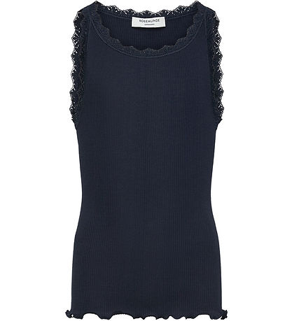 Rosemunde Top - Rib - Balta - Navy w. Lace Rosemunde Top - Rib - Balta - Navy w. Lace