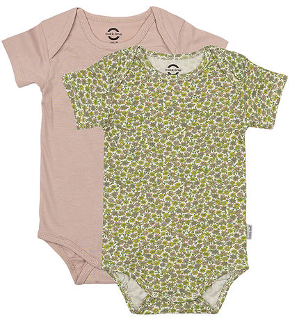 Mikk-Line Bodysuit s/s - 2-Pack - Adobe Rose