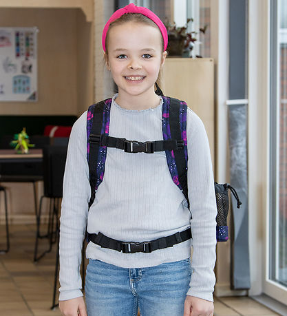 Jeva School Backpack - Square - Dark Rose