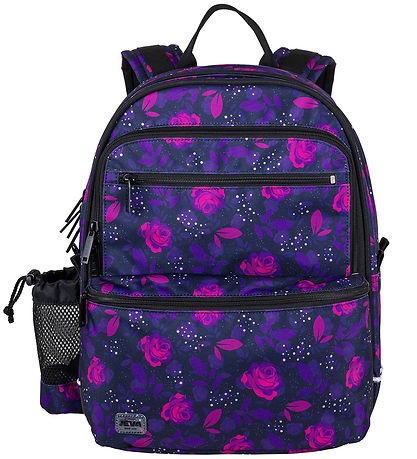 Jeva School Backpack - Square - Dark Rose