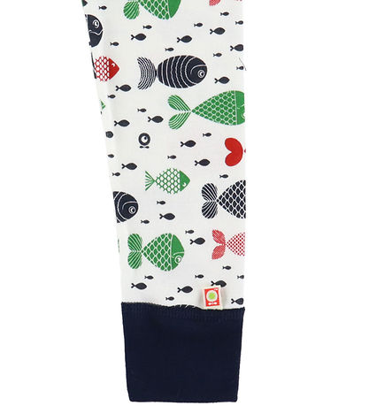 Katvig Leggings - Hvit m. Fisk Katvig Leggings - Hvit m. Fisk